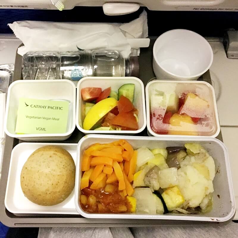 cathay airline vegan meal