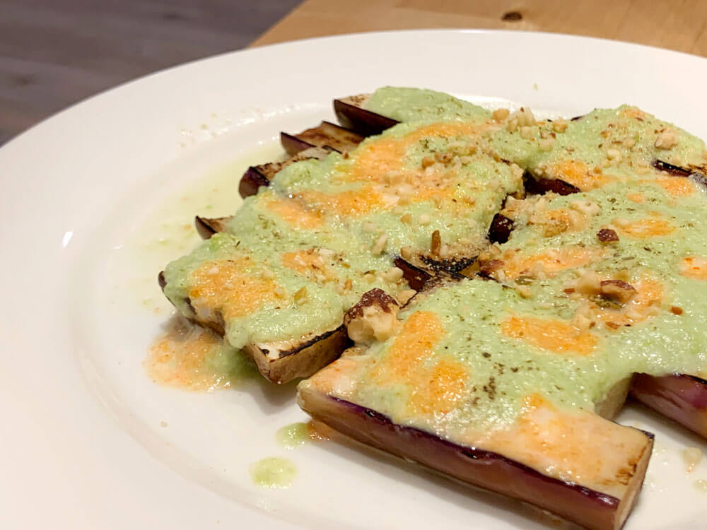 Me n v3gan torched Edamame eggplant